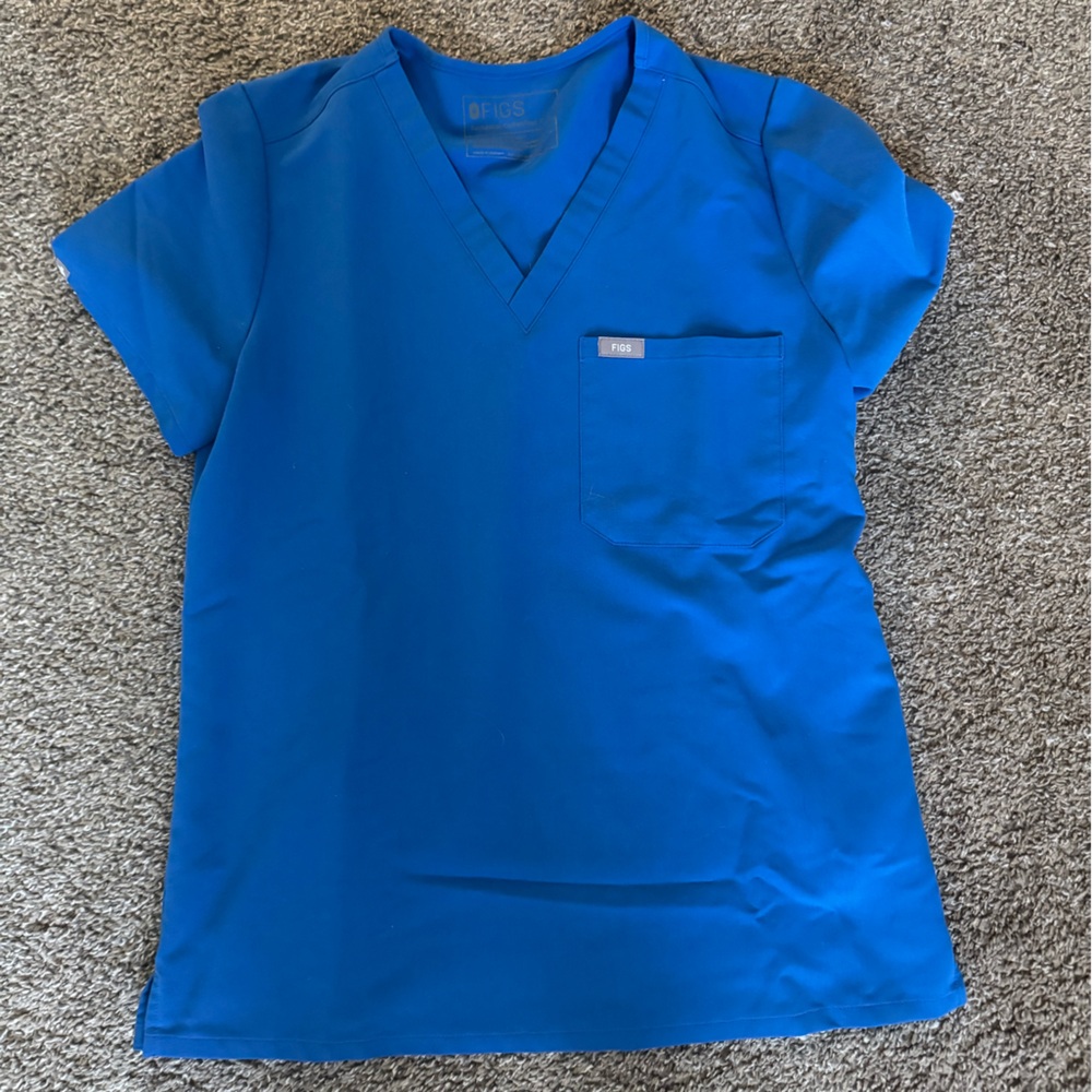 Figs Vivid Blue Short Sleeve Women's Tee